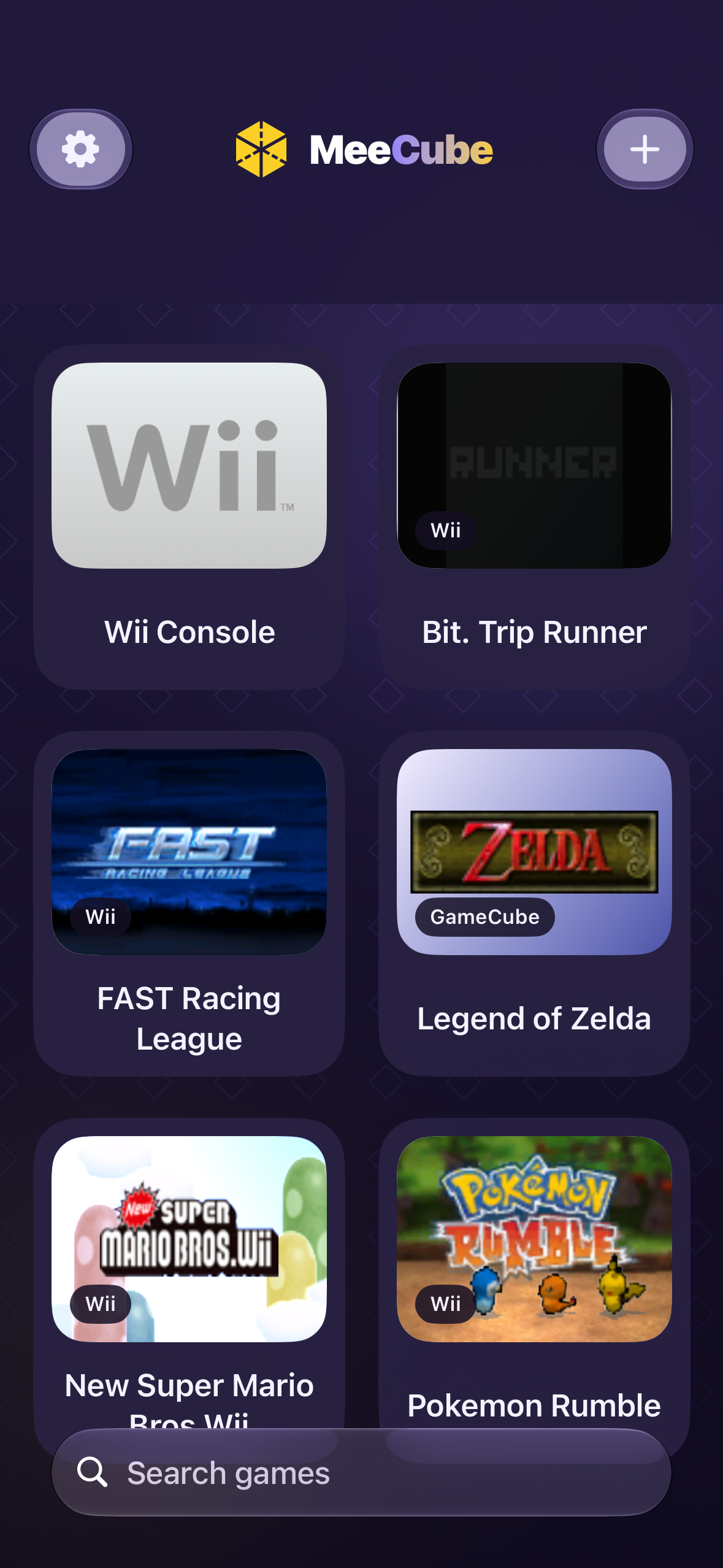 MeeWii GameCube Theme Interface